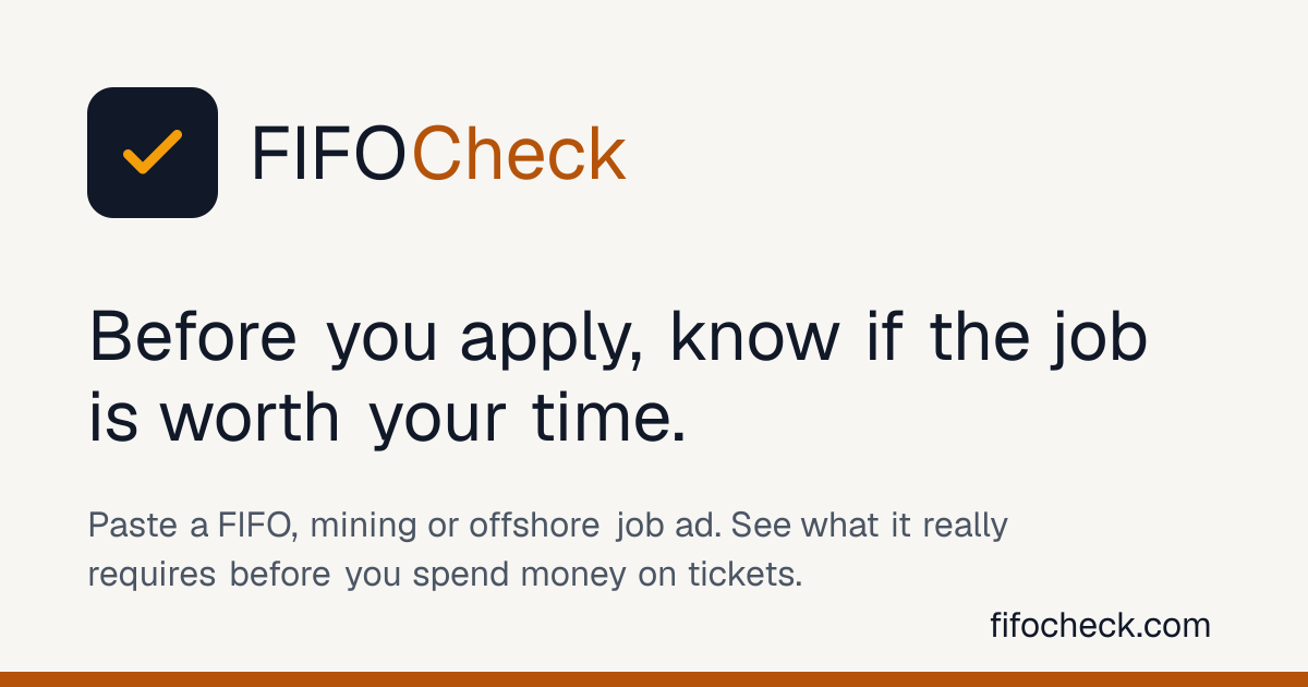 I built a free tool to check if you're a good fit for FIFO/mining jobs , feedback welcome